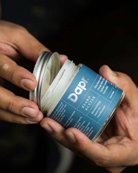Dapr. beard care kit — beard wash, oil and butter in packaging