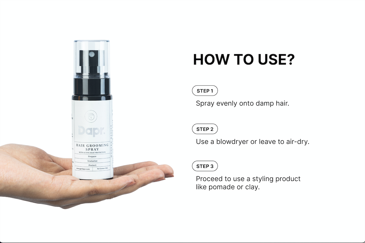 Hair Grooming Spray - Instant Texture & Heat Protection