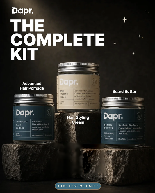 Dapr. Complete Kit: hair pomade, styling cream and beard butter