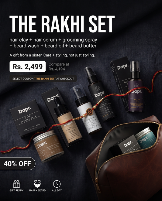 The Rakhi Set - Raksha Bandhan gift bundle for hair and beard care